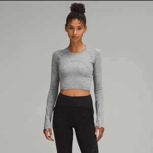 LULULEMON, SWIFTLY TECH CROPPED LONG SHIRT 2.0